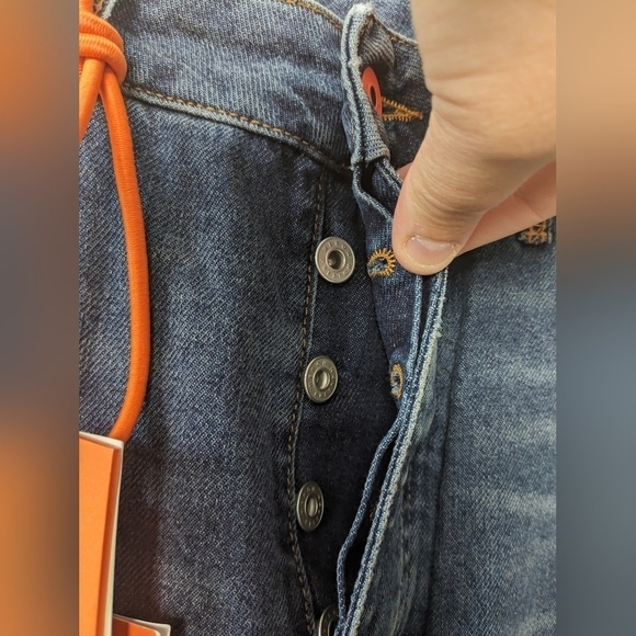 Heron Preston Blue Wide Leg Jeans - Picture 10 of 16